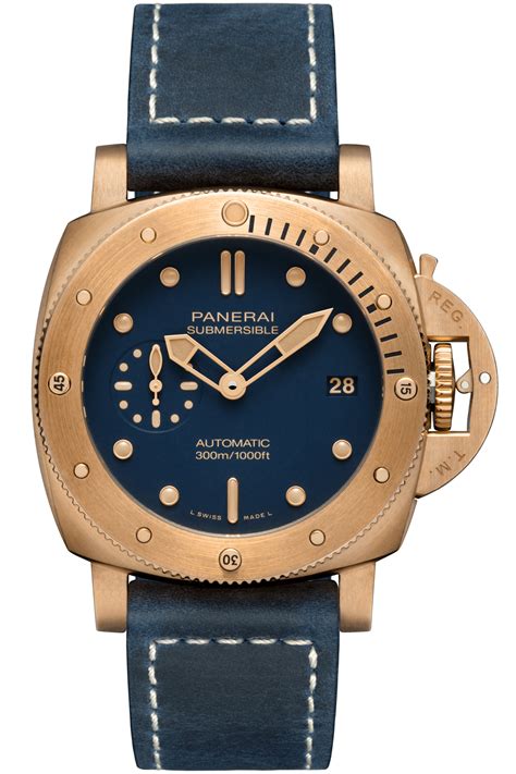 panerai submersible bronzo blue.